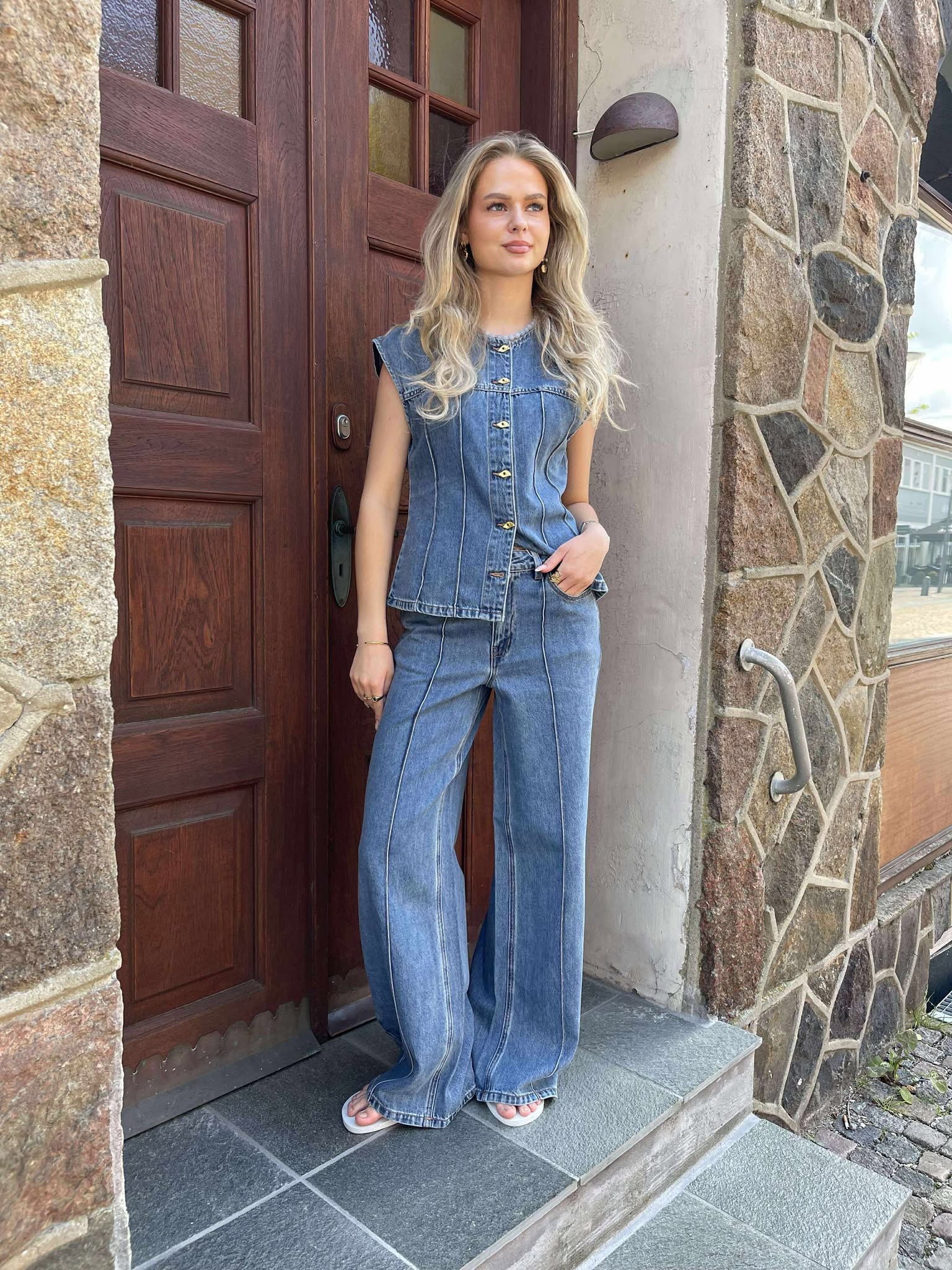 OBJMOJI Jeans - Medium Blue Denim